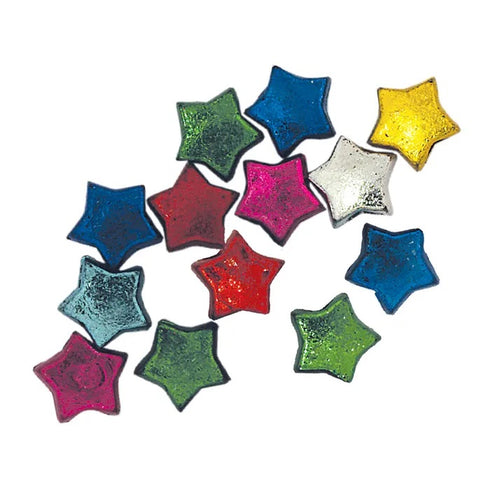 8mm Bright Metallic Star Beads